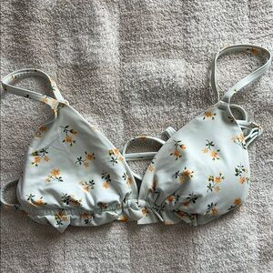 Floral Bikini Top with Yellow Flowers